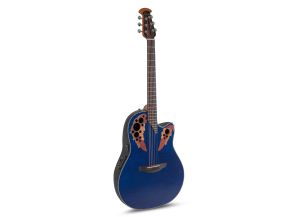 Ovation Celebrity Elite Plus CE44P Mid Cutaway Blue Transparent Quilt Ovation Celebrity Elite Plus CE44P Mid Cutaway Blue Transparent Quilt